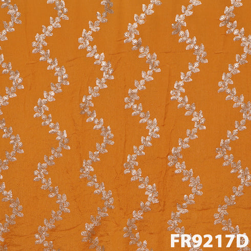 Embroidered Sequins Chinon Fabric-FR9217